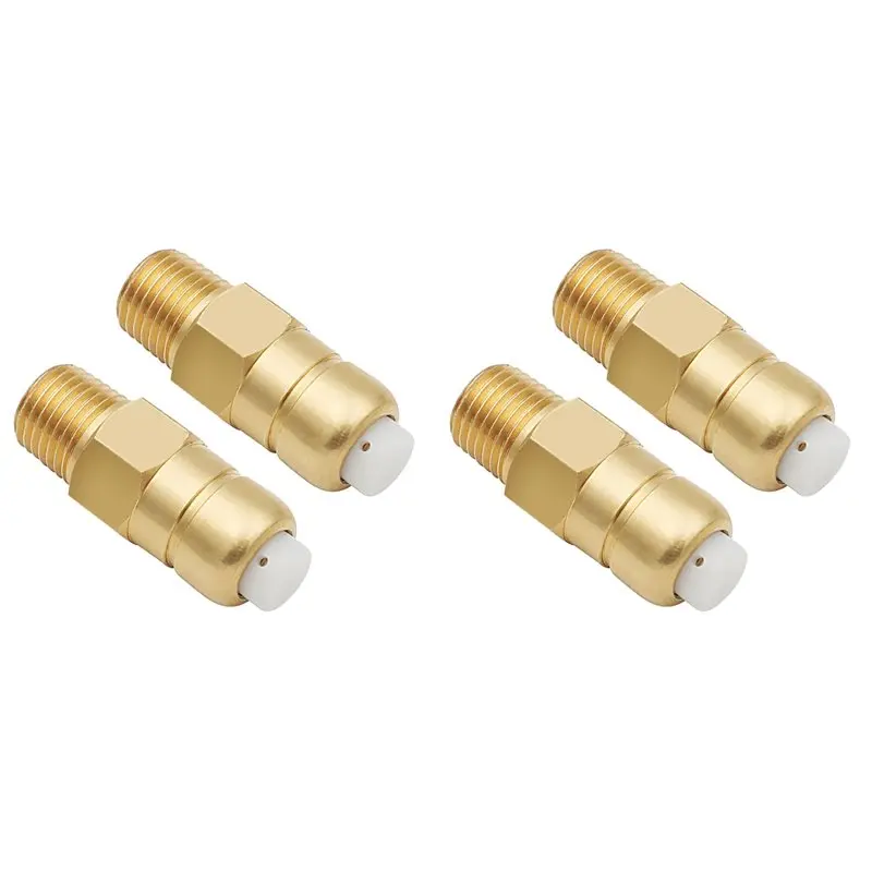 M12K-4 Pieces Thermal Release Valve For Pressure Washer Pump, 1/4 Inch NPT Thermal Relief Valve, Replacement Pump Protector