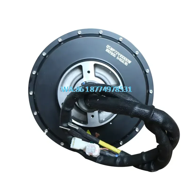 Wmwmnu for QS Motor 273 12000W 72V 70H Single Shaft Hub Motor with Disk Brake for 14inch-17inch Wheel E-Car