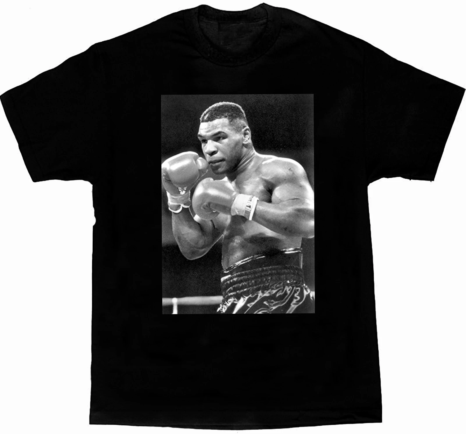 Fashion Mike Tyson Poster Printed Casual T-Shirt. Summer Cotton Short Sleeve O-Neck Mens T Shirt New S-3XL