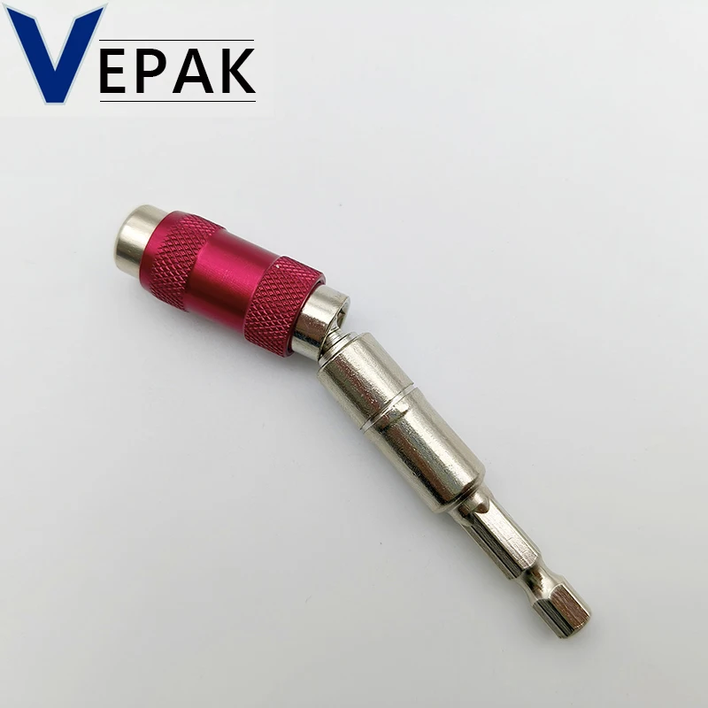 

VEPAK Bendable Magnetic Screw Drill Tip Quick Change Locking Rotating 1/4" Impact Tough Bit Holder VP2GJ01