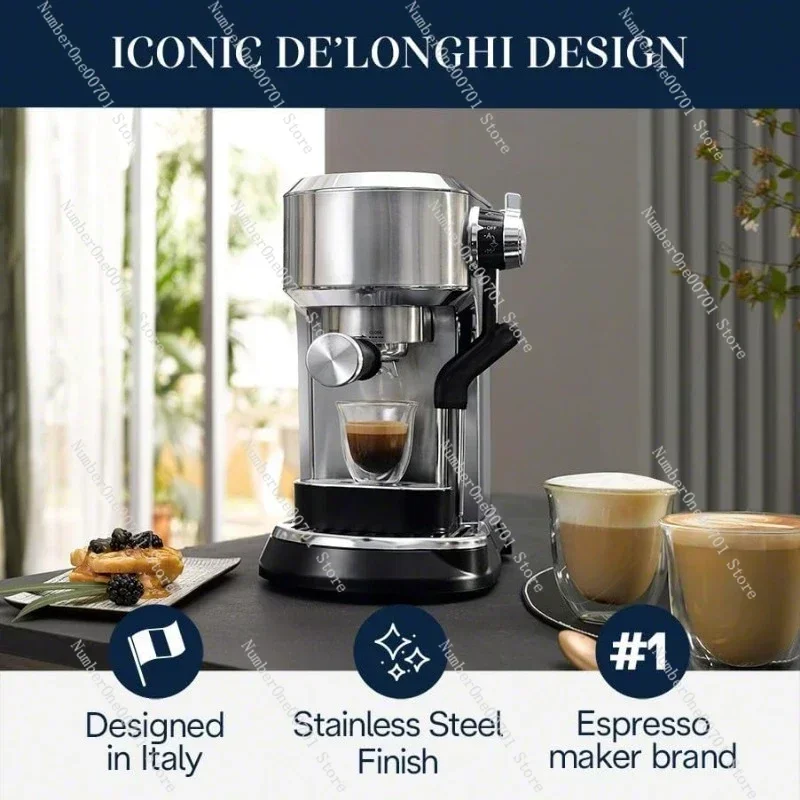 

Кофемашина De'Longhi EC950M с автоматической паровой трубкой, Dedica Maestro Plus, из нержавеющей стали