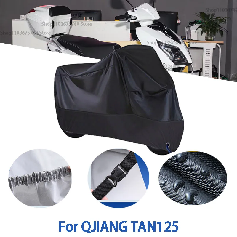 

Motorcycle Full Covers For QJIANG TAN125 Car Outdoors Sun Protection Dust No Ear Thickened Oxford Clothcover Accessories