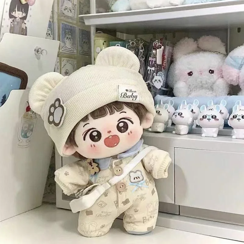 사랑스러운 20cm 면 인형 옷 서있는 자세 앉아있는 자세 면 인형 귀여운 잠옷 미니 귀여운 인형 옷 잠옷 액세서리