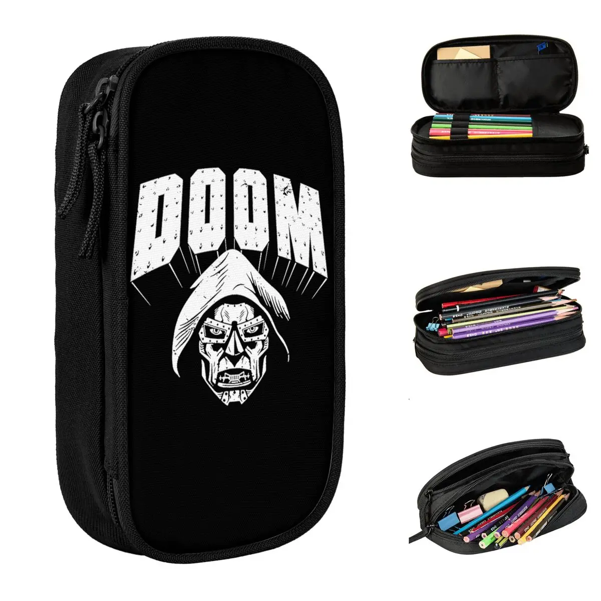 Dooms Shooting Game Games Pen Box Double Layer Large-capacity Kids School Supplies Pencil Bag Birthday Gift