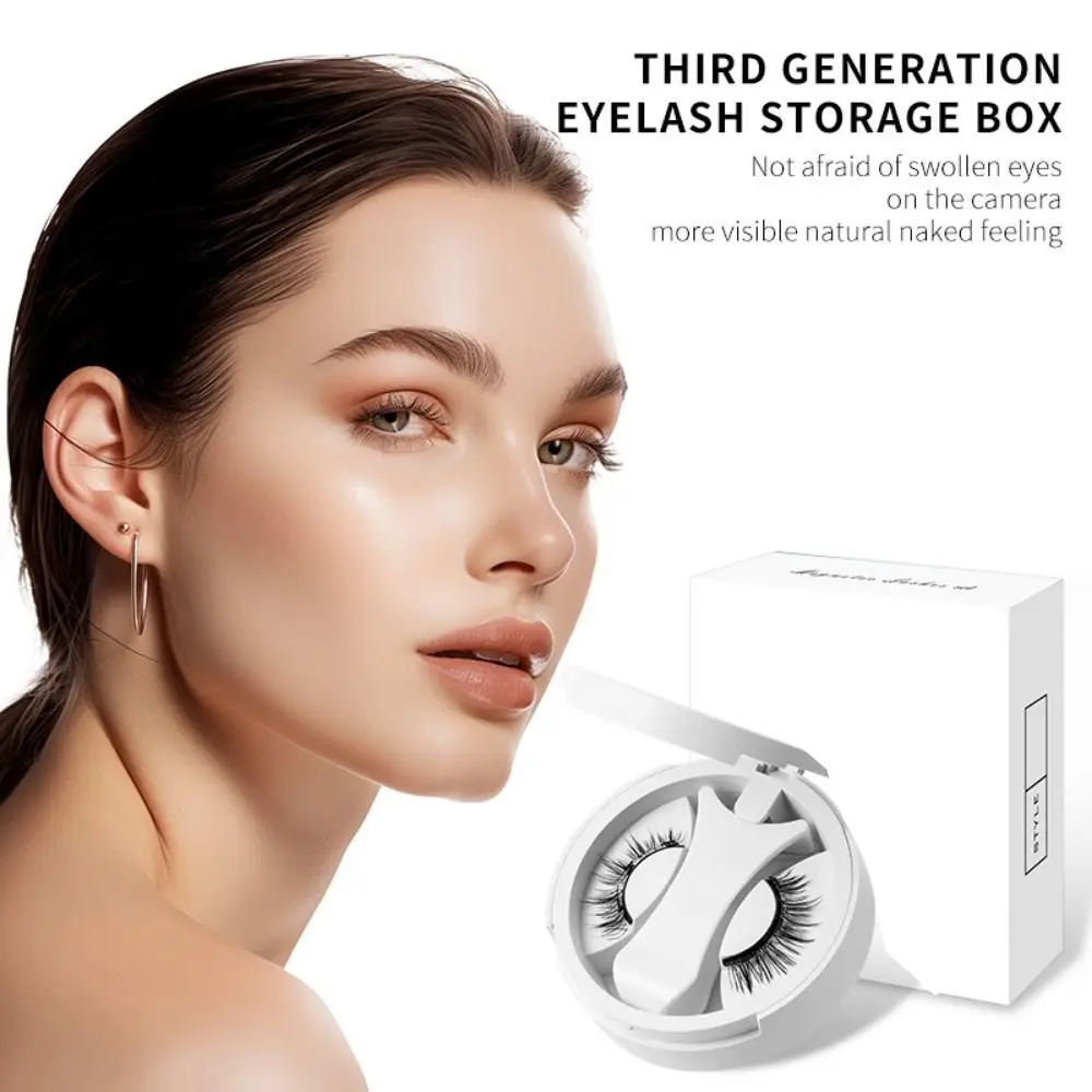 

With Applicator Magnetic Lashes Set Reusable Integrated Storage Box False Eyelashes Kit Portable Lightweight