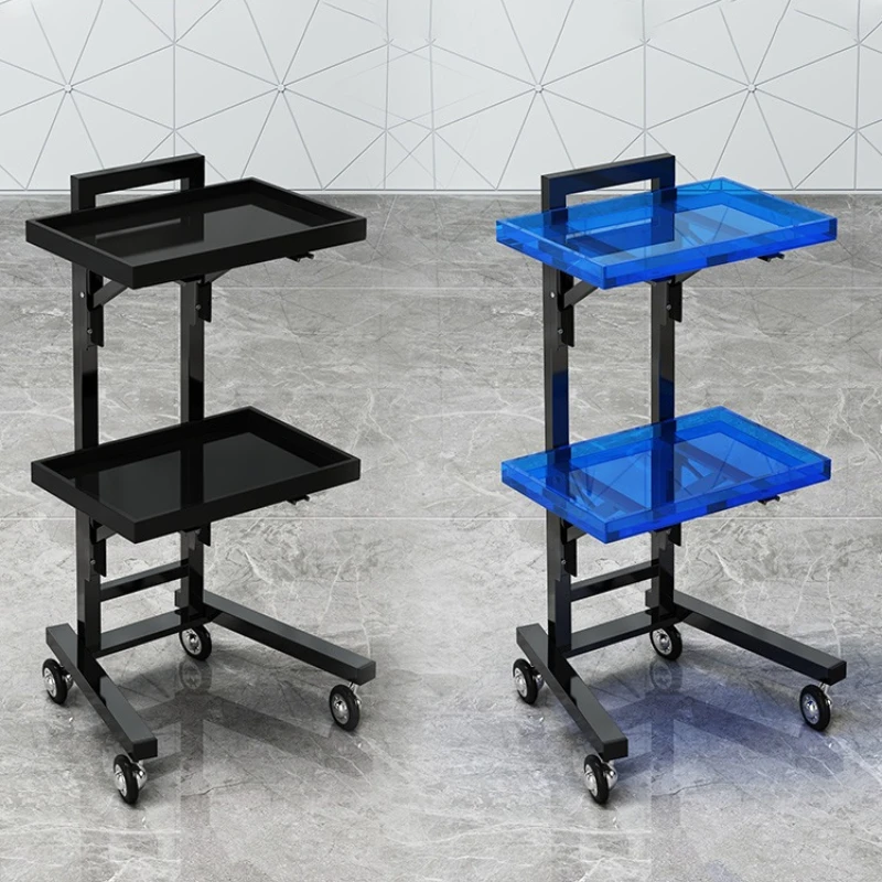 New stainless steel beauty salon car, haircut, haircut, folding special cart, small cart, salon tool, perm and dye cart