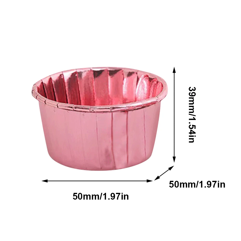 50pcs Cupcake Paper Cups Muffin Cupcake Liners With Cover Baking Cup Tray Oilproof Cake Wrapper Party Wedding Party Cake Tools