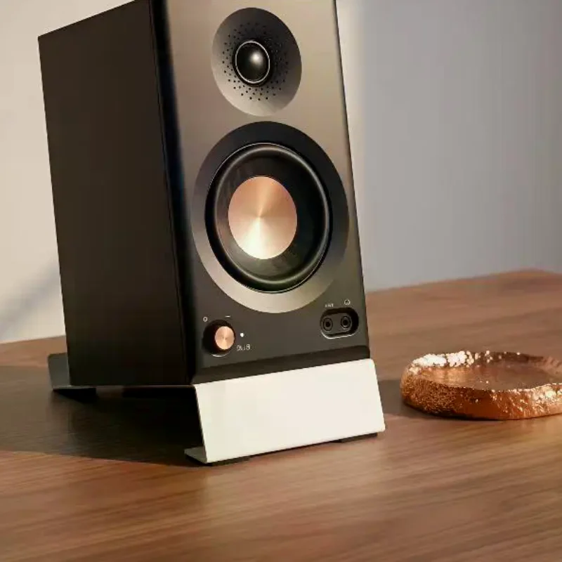 Desk Setup Speakers - MR5BTヘビーデューティーメタルデスクトップスピーカースタンド、滑り止めベースブラケット付き、レコーディングスタジオテーブル用