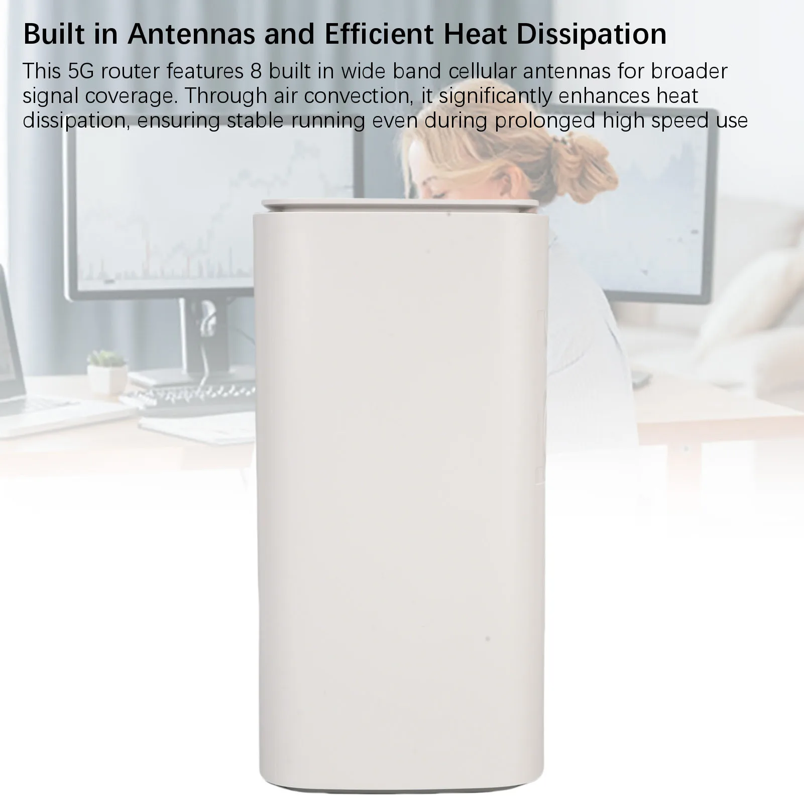 Dual Band WiFi 6 Router Small SIM Card Slot Support for NSA SA 5G CPE Router Efficient Heat Dissipation for Game Entertainment