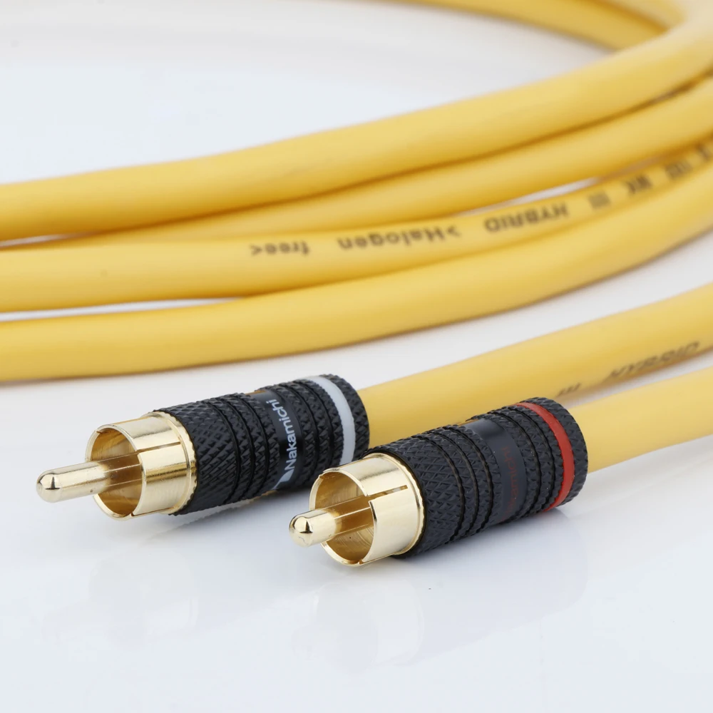 Pair Van Den Hul M.C D-102 MK III HYBRID (Halogen F) hifi Audio Cable with Gold plated RCA jack RCA to RCA VDH extension cable