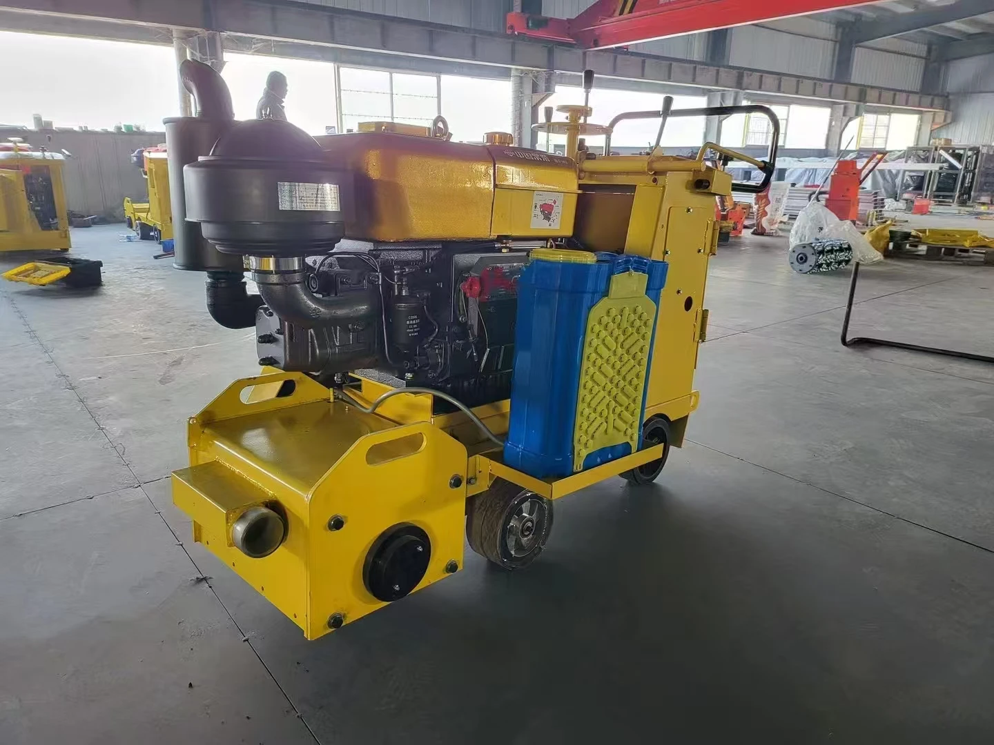 Asphalt Cement Floor Planing Machine Hand-push Roughing and Chiseling Machine Diesel-powered Concrete Road Milling Machine