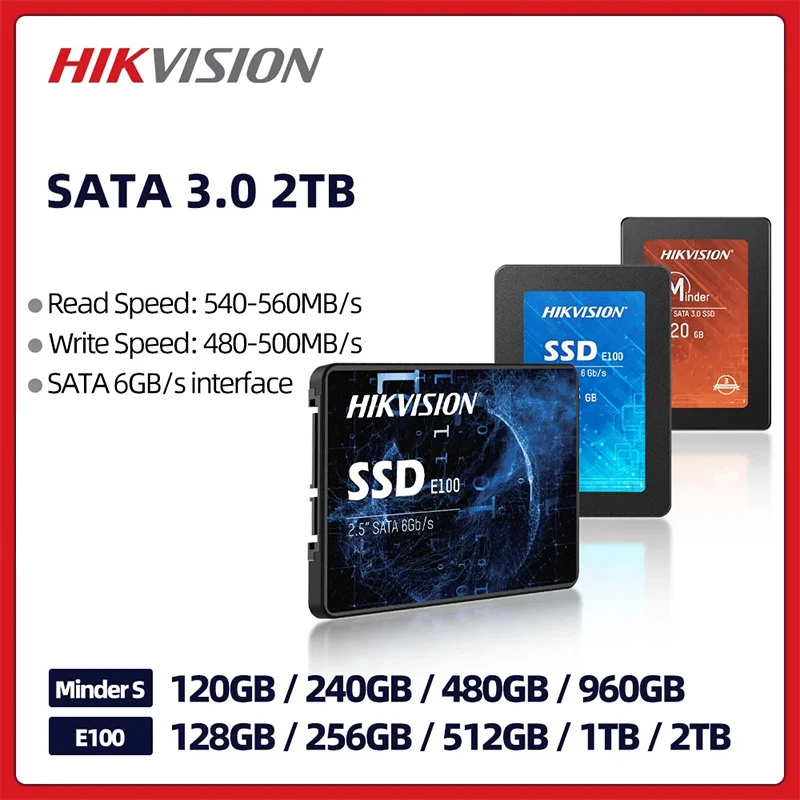 HIKVISION ssd 1tb 2tb 512gb 2.5'' SSD SATA ssd drive nvme m2 Internal solid state Hard drive for Laptop Computer notebook