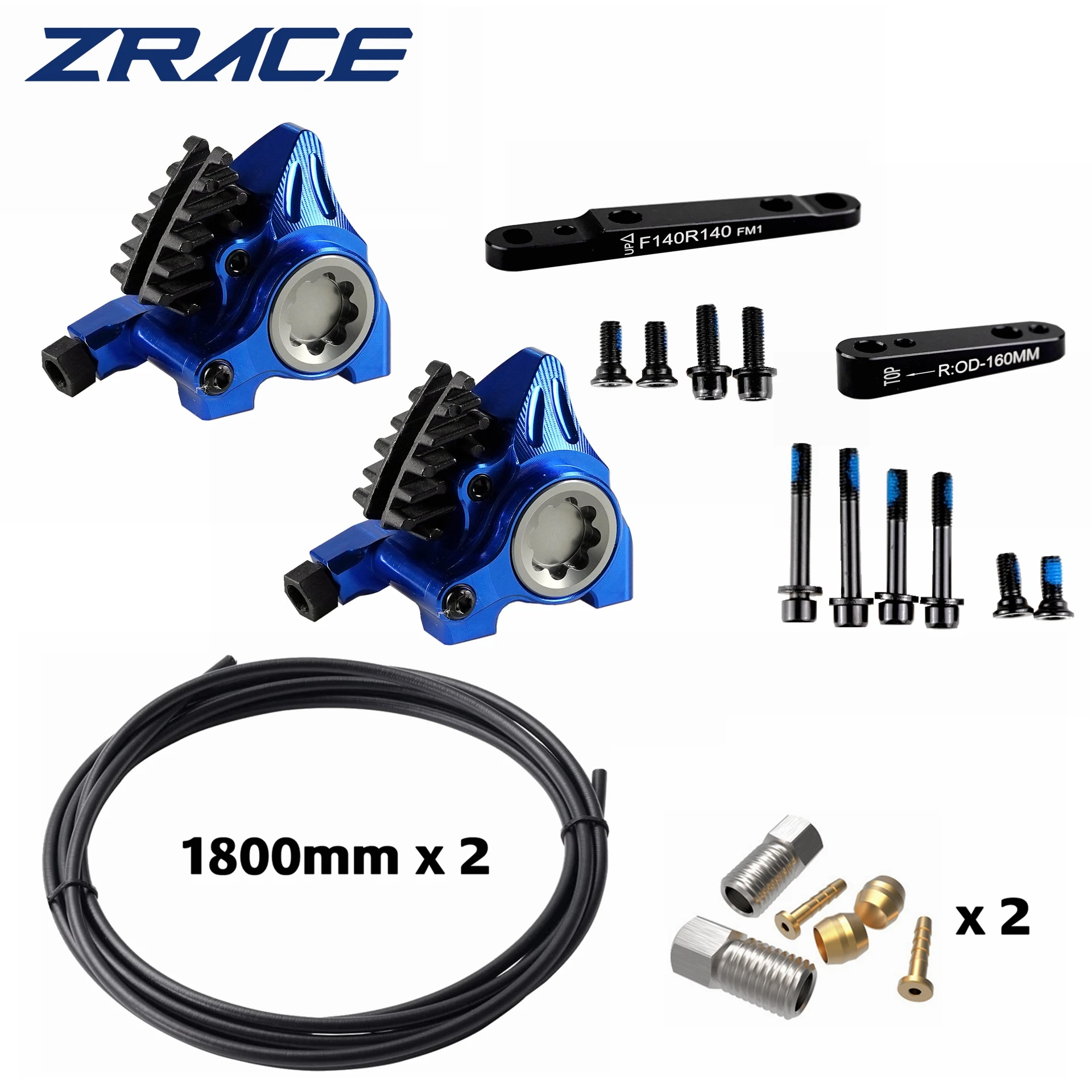 ZRACE XG Flat-Mount-Bremssattel, hydraulischer Rennrad-Bremssattel, ICE-TECH-Bremsbeläge, BMX-Rennsattel, vollständig CNC-gefräst, leichtgewichtig