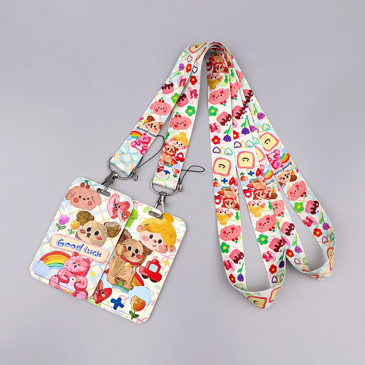

Cute Cartoon Patterns Lanyards for Keys Neck Strap ID Card Gym Cell Phone Straps USB Badge Holder Hang Rope Keychain Accessories