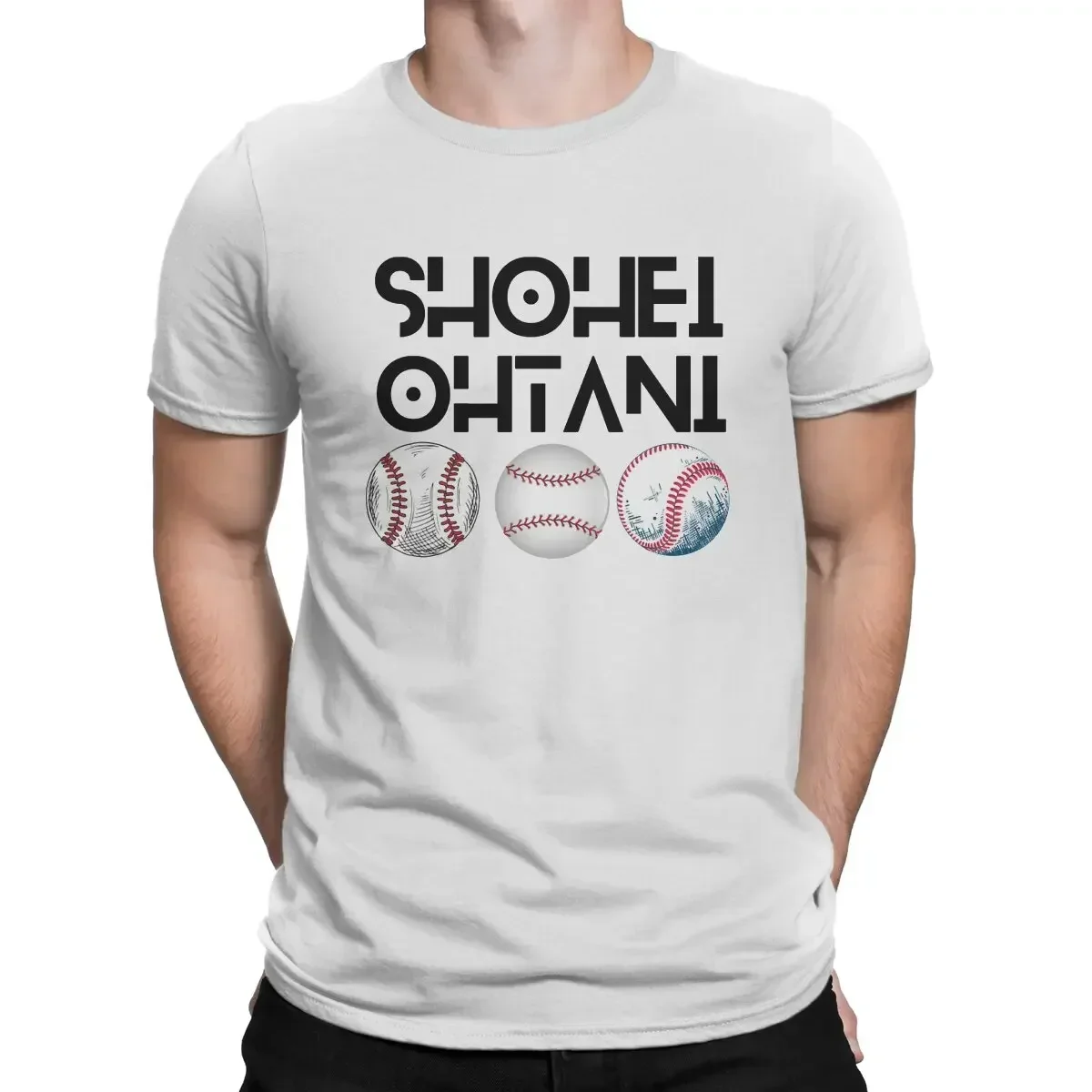 Men Shohei Ohtani Art T Shirt Ohtani Baseball Pure Cotton Clothes Unique Short Sleeve Round Collar Tees Summer T-Shirt Hot Sale