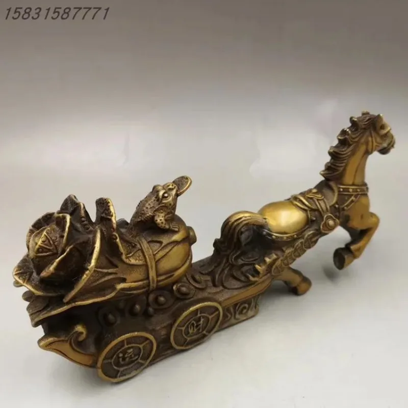 Pure copper horse, mara cabbage golden toad copper horse home decoration office animal sculpture handicraft ornament