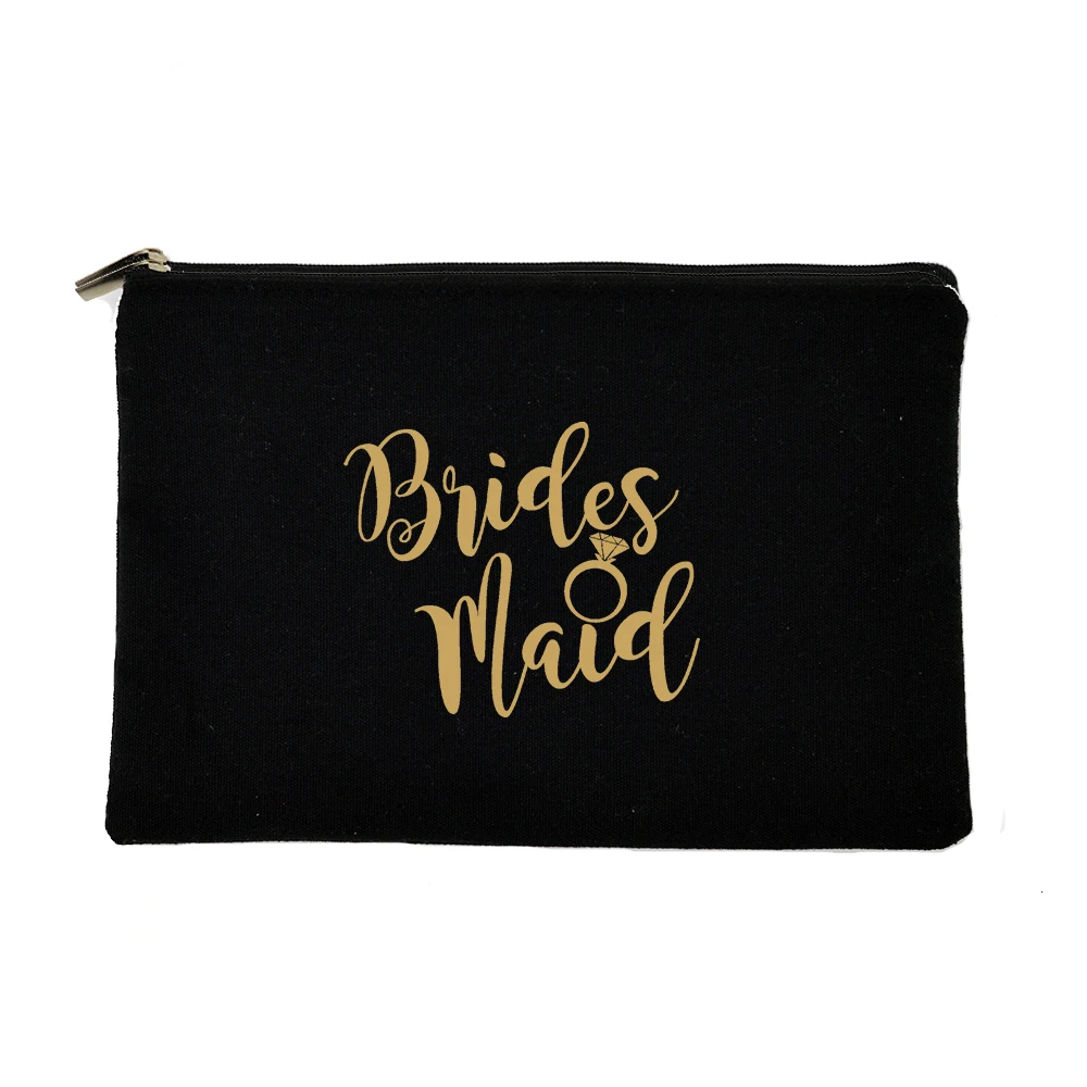 Bride Team Print Bridesmaid Gifts Women\'s Makeup Bags Female Toiletry Bag Cosmetics Case Bag Storage Wash Pack Travel Organizer