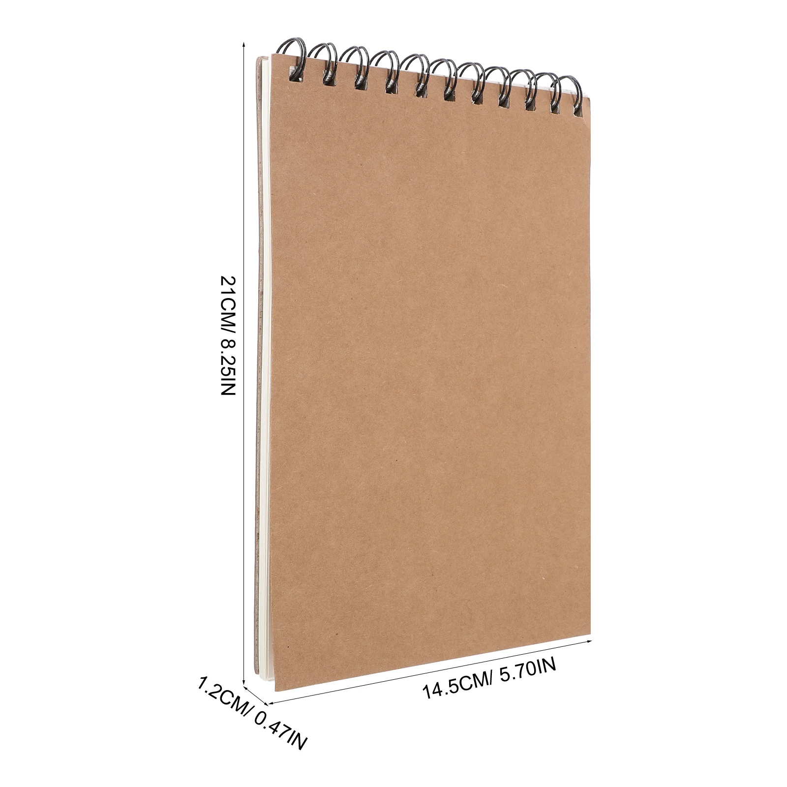 A5 Portable Spiral Sketchbook Kraft Paper Drawing Pad For Students Unlined Journal Notepad Blank Art Notebook