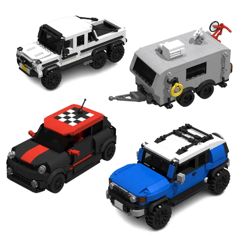 

MOC 498pcs Creative Vehicle Car DIY Small Particle Assembly Building Blocks Educational Toy Model Gift Set Ornament