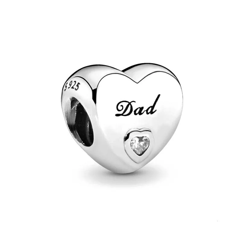 New Heart Mom Sister Daughter Niece Charm 925 Fine Sterling Silver Plated Women DIY Jewelry Bead Fit Original Bracelet image 5