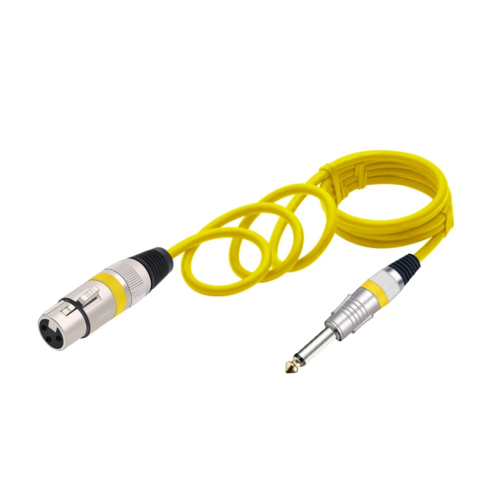 3Pin Female XLR to 1/4 (6.35mm) TS Mono Jack Unbalanced Microphone Cable Mic Cord for Dynamic Microphone 0.3m 1m 2m 3m 5m 10m