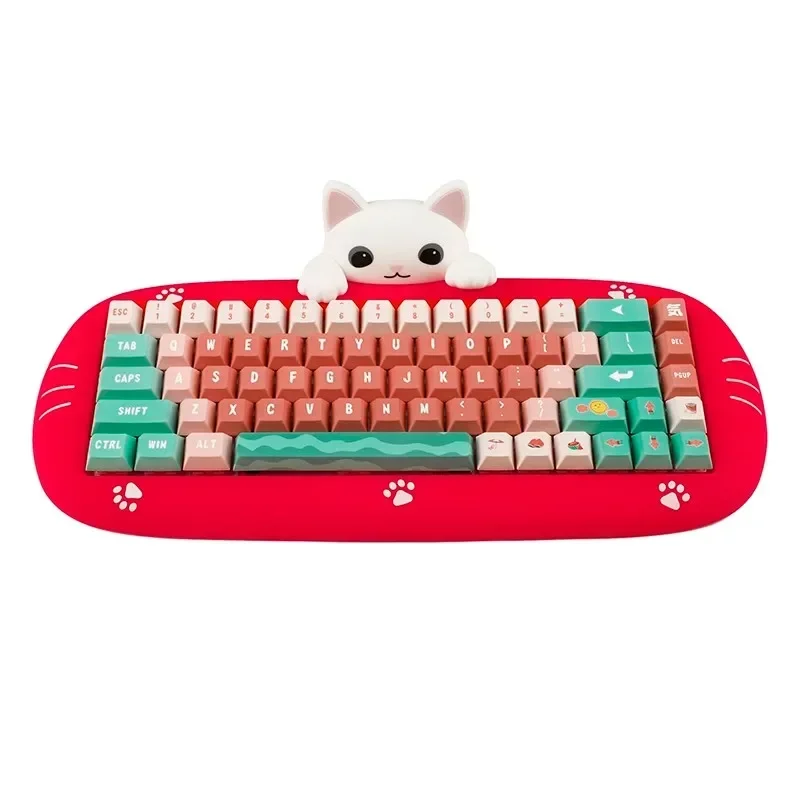 

Meow68 Mechical Keyboard Kit Silicone Hot Swap Gasket Wireless Tri-mode RGB Backlit Gaming Customized Mechanical Keyboards Kit