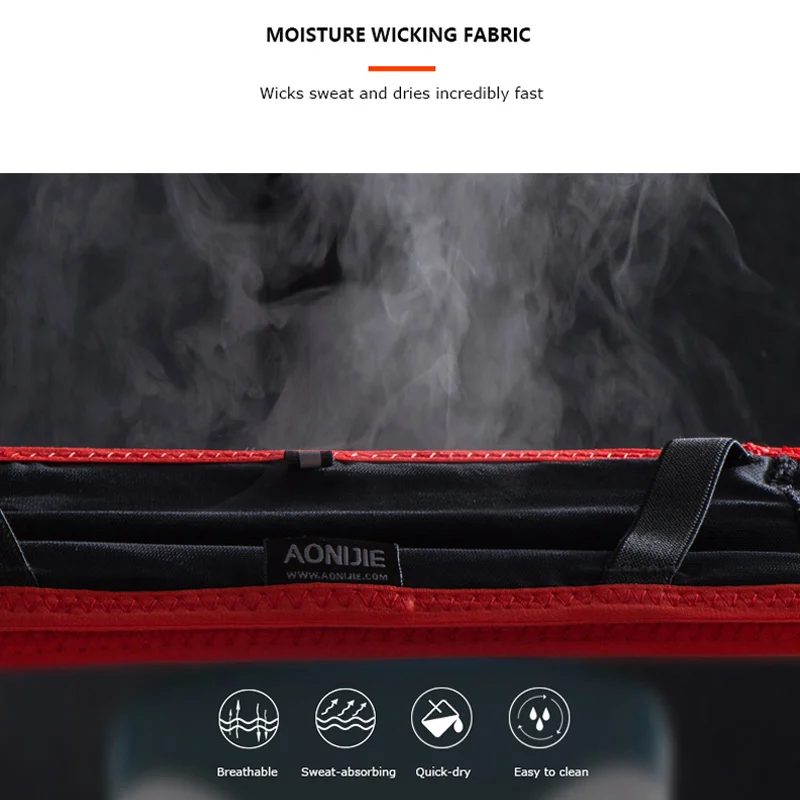 AONIJIE W938S Slim Running Waist Belt Jogging Bag Fanny Pack for Travel Money Marathon Gym Trail 6.9in Mobile Phone Holder