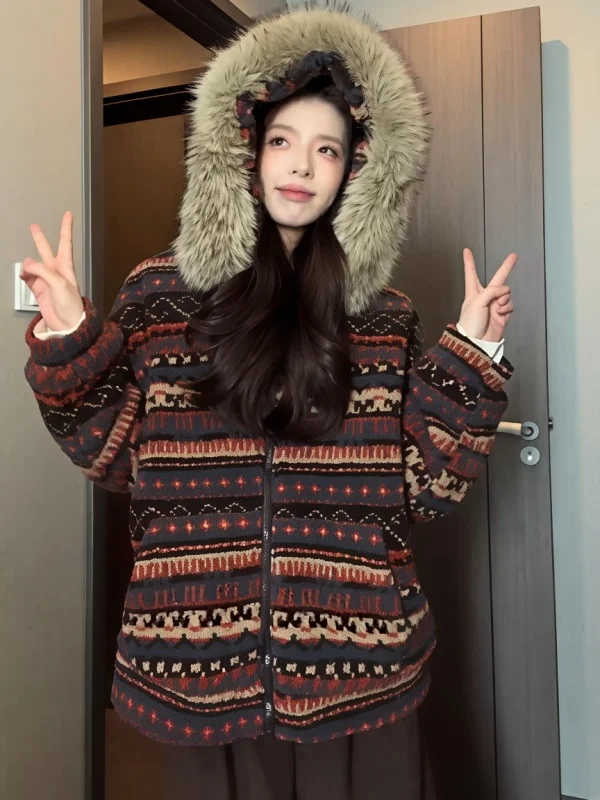 

Sli корейская ретро толстовка с капюшоном Jaet модная женская толстовка уникальный привлекательный топ теплый длинный све застежка-молния цвет