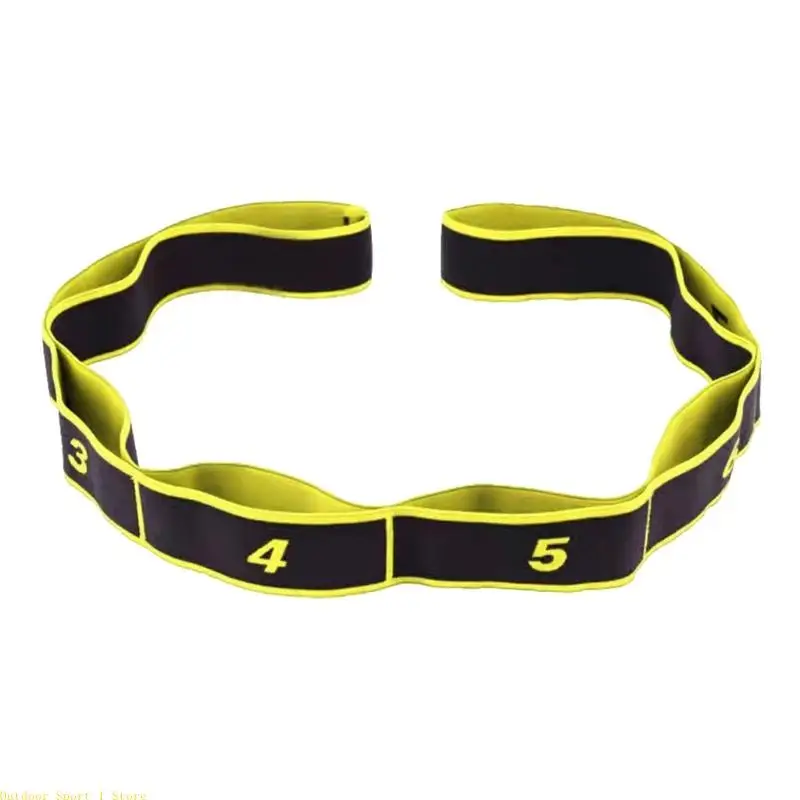 A0KA Elastic Yoga Stretching Strap Fitness Band Pilates Stretch Band Stretch Resistance Band Elastic Exercise Band