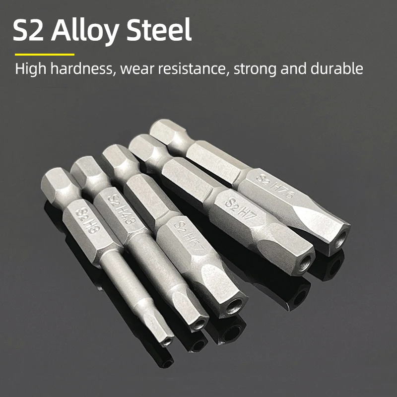 Pentagonal Screwdriver Bit Set With Hole 1/4" Hex Security Torx Drill Bits Magnetic 50mm S2 Steel Electric Drill Hand Tools view 5