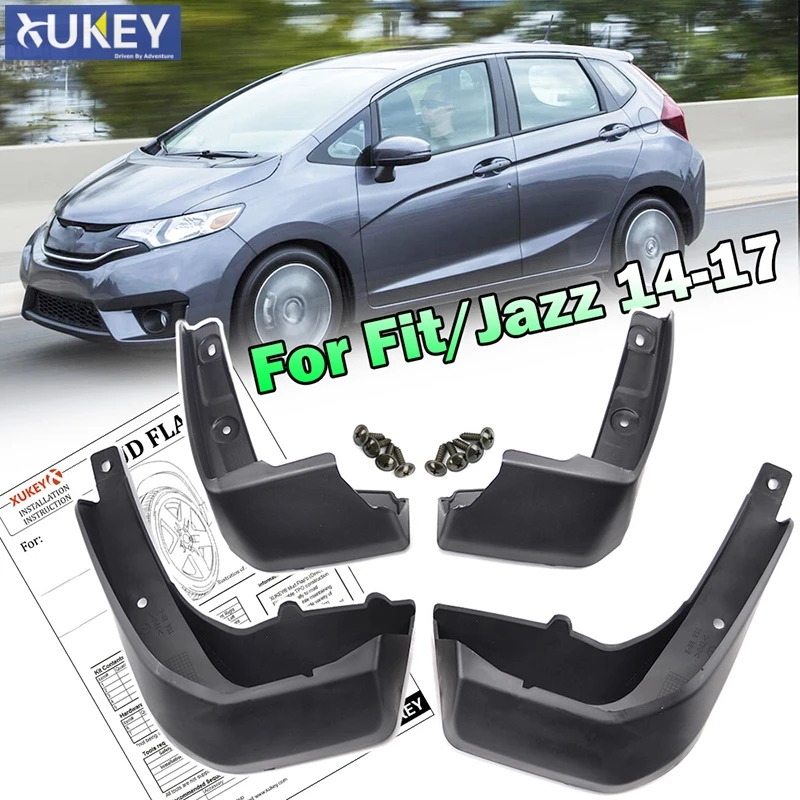 Car Mud Flaps For Honda Fit Jazz GK5 MK3 2014 2015 2016 2017 Mudflaps Splash Guards Mudguards Front Rear Accessories