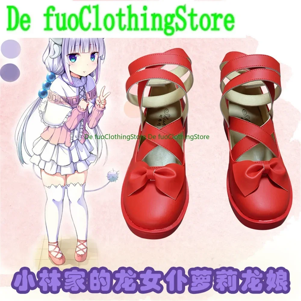 

DefuoClothing Shoes StoreБесплатная доставка Обувь для косплея Miss Kobayashi's Maid Kanna Kamui Kanna Kamuy Сапоги Игра Аниме Хэллоуин