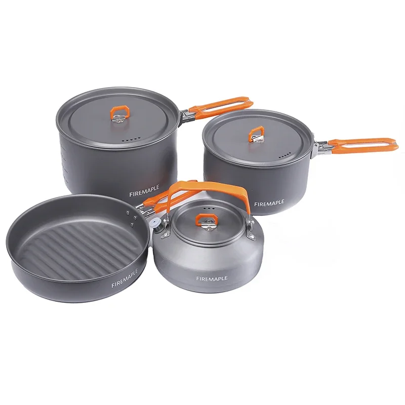 Fire Maple Aluminium Alloy Camping Frying Pans Cooking Kit Water Kettle Pan Pot Outdoor Travel Hiking Picnic Supplies Equipment