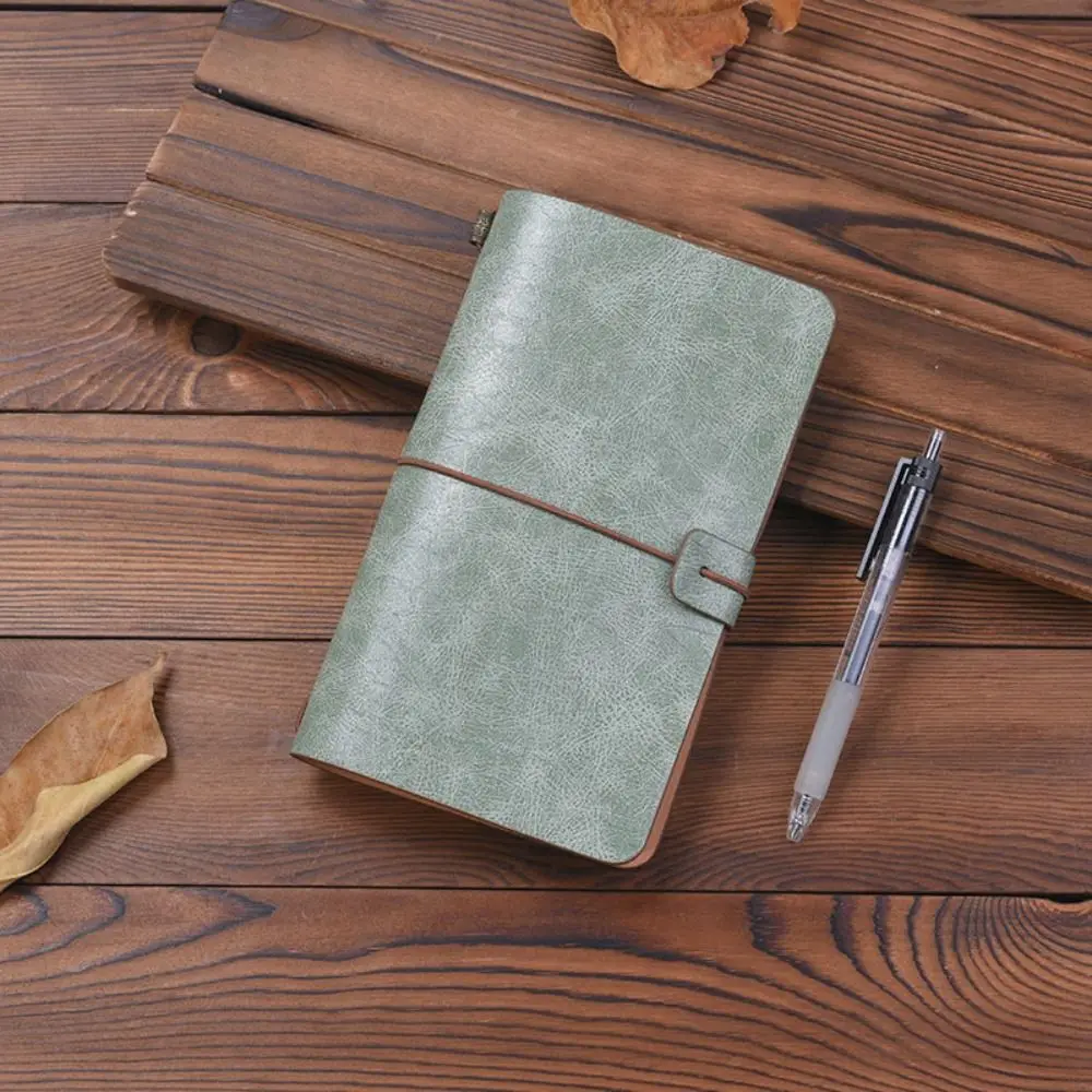 Vintage Portable Leather Notebook Stationery Hand Ledger Diary Book Hardcover Exquisite Notepad Office