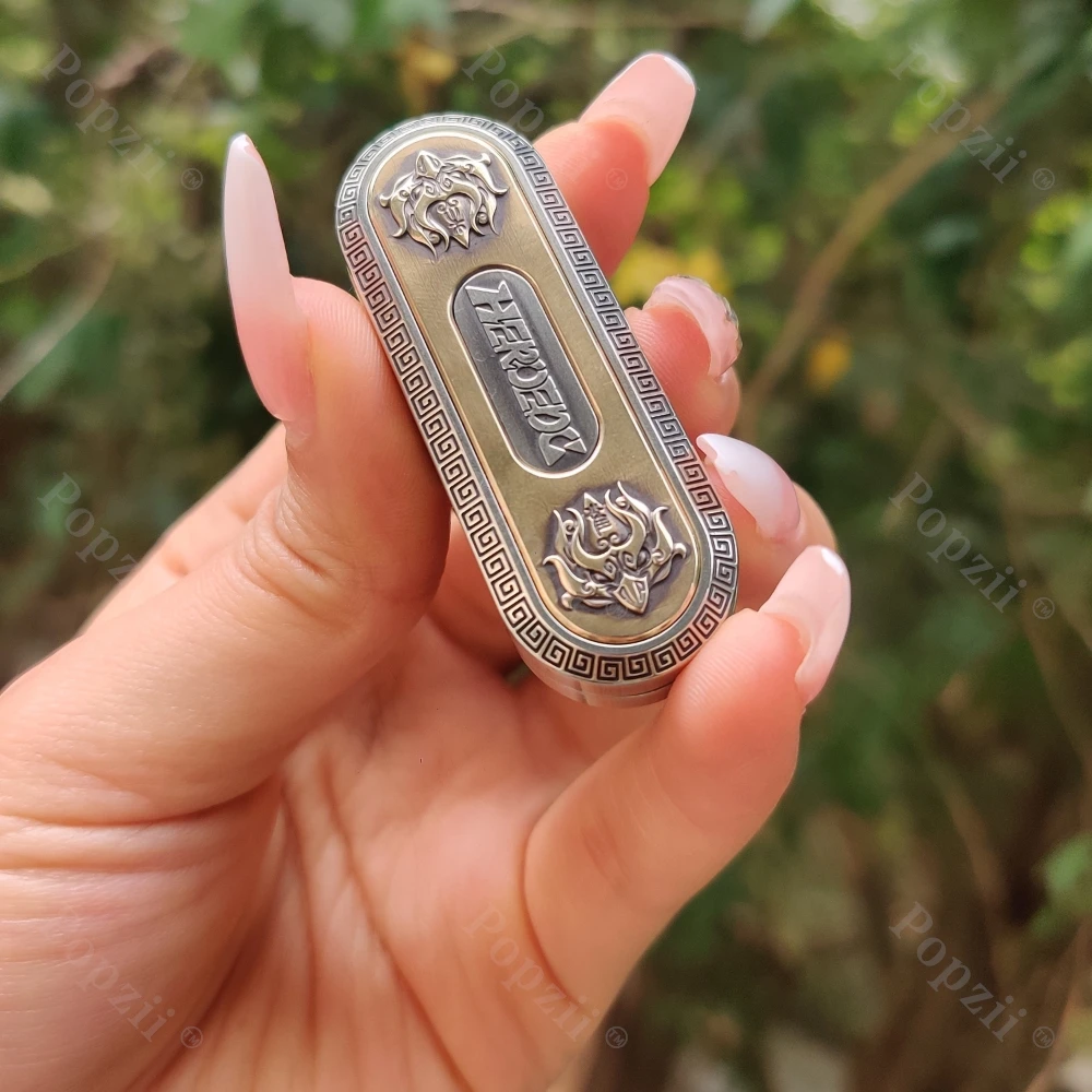 LEYANG pájaro bermellón latón EDC deslizador de empuje mecánico juguete para agitar Gadget genial juguetes sensoriales para adultos juguetes para agitar de oficina