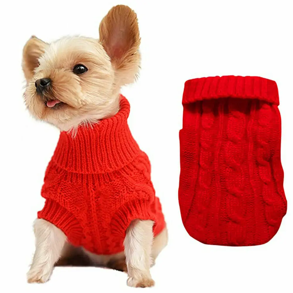 XXXS XXS XS Teacup Chihuahua Dog Sweater Warm Knitted Clothes Apparel Puppy Cat Coat Small Dog Outfit