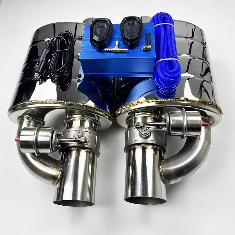 Stocking 76mm 3 Inch 201SS Universal Single Vacuum Valve Muffler with Remote Control for Car Valvtronic Exhaust System