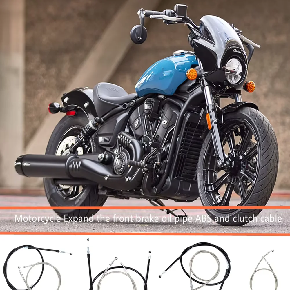 

Motorcycle Expand the front brake oil pipe ABS and clutch cable For Indian Scout Bobber Sixty Twenty ABS 2013-2024