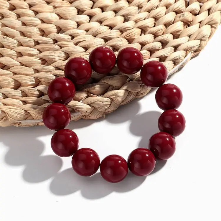Bohomia Trend Acryl Ontwerp Geometrische Ronde Bal Elastische Armband voor Vrouwen Onregelmatige Kleurrijke Armbanden 2025 Sieraden