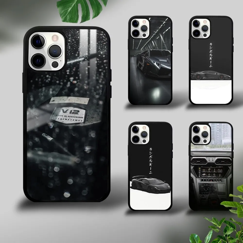 

Supercar-L-Lamborghinis Phone Case For iPhone 15 14 13 12 11 Pro Max Plus Mini Luxury Mirror Hard Funda