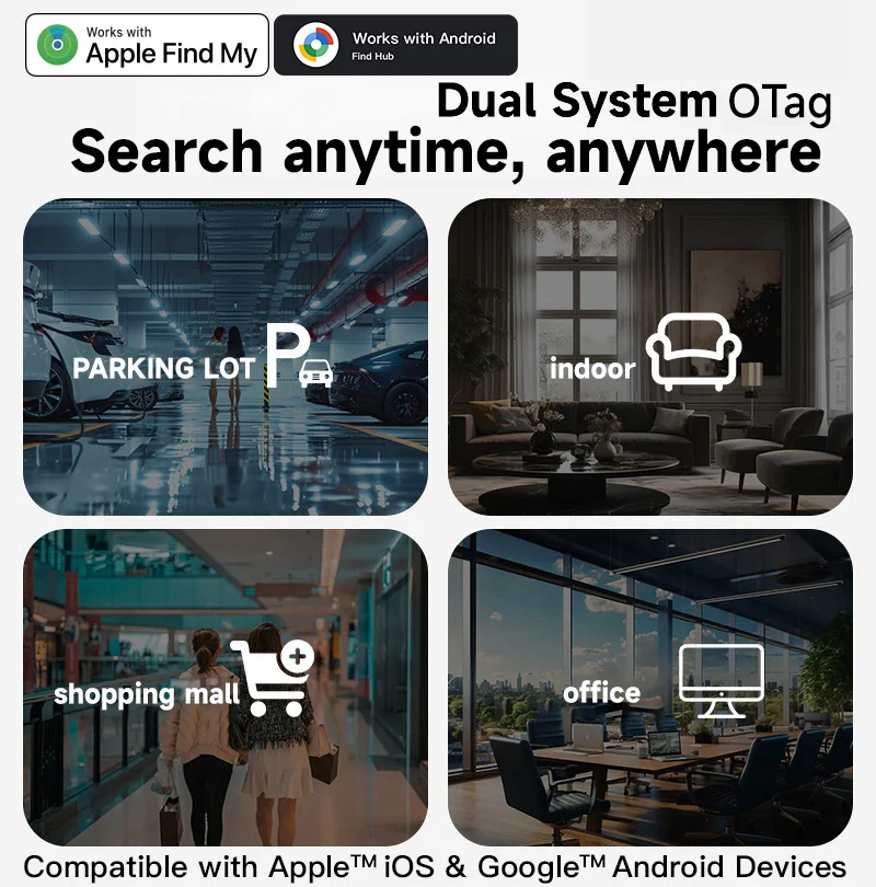 Bluetooth-трекер местоположения для Ios и Android — приложение Find My Device, двойная система, мини-поиск потерянных предметов, смарт-тег для ключей, кошелек для домашних животных