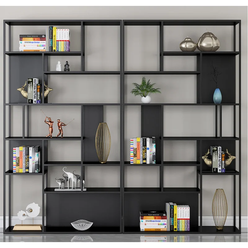 custom.China Factory Living Room Shelf Design Shelf Display Unit Metal Bookcase Steel Book Shelf