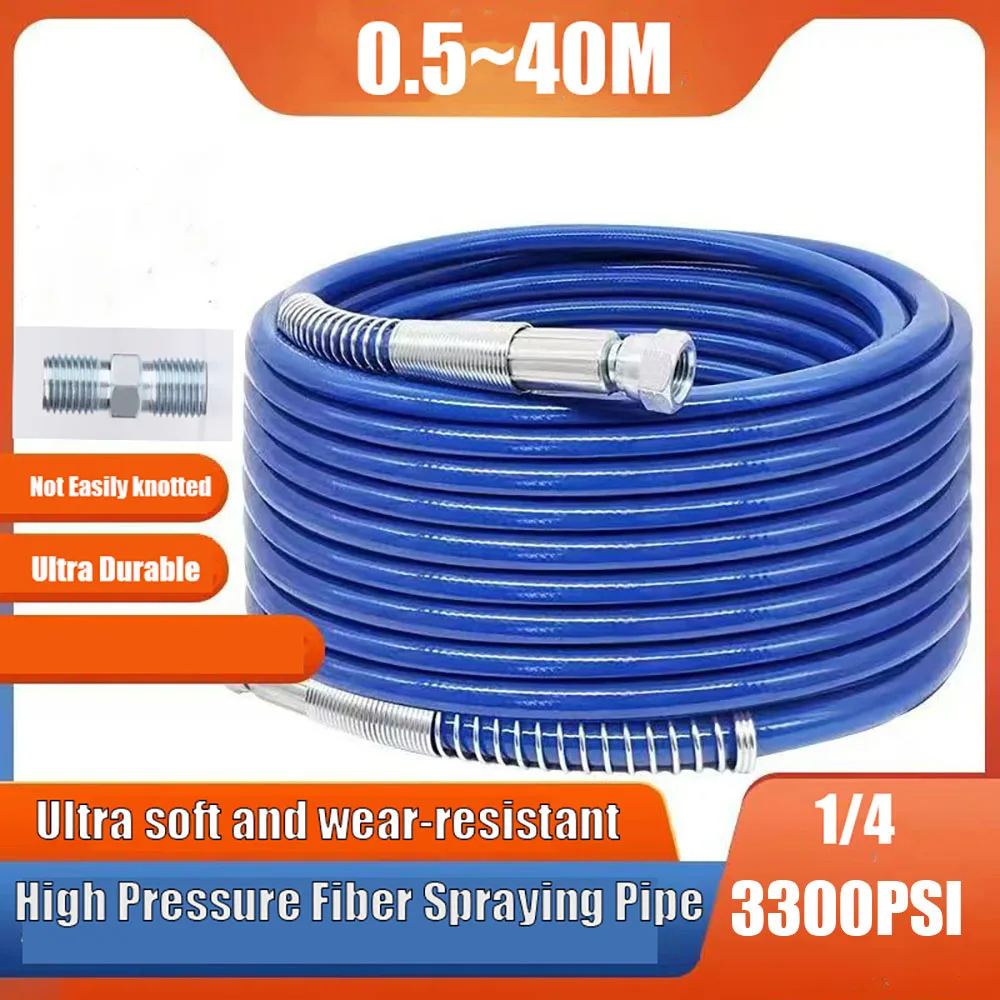 0.5 ~ 40M 1/4 Tubo di spruzzo in fibra Tubo di spruzzo airless Pressione di lavoro 3300PSI Macchina di spruzzo airless Pistola ad acqua ad alta pressione universale