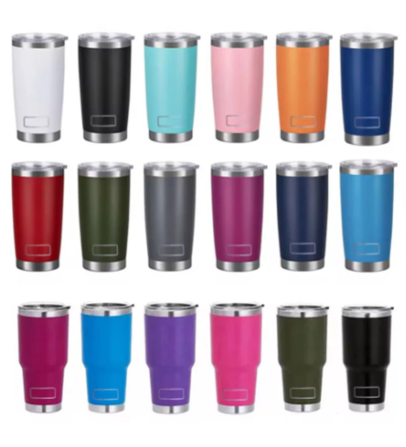 logo  20oz Stainless Steel Tumblers Vacuum Flasks Yetys Travel Glass Coffee Mug Double Wall Water Thermos Bottle Car Cup