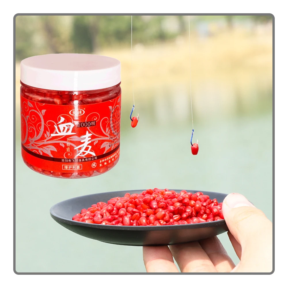 

100g Blood wheat grain fishing bait grain bait natural wheat fermented bait fish lure additive fast bait lasts for a long time