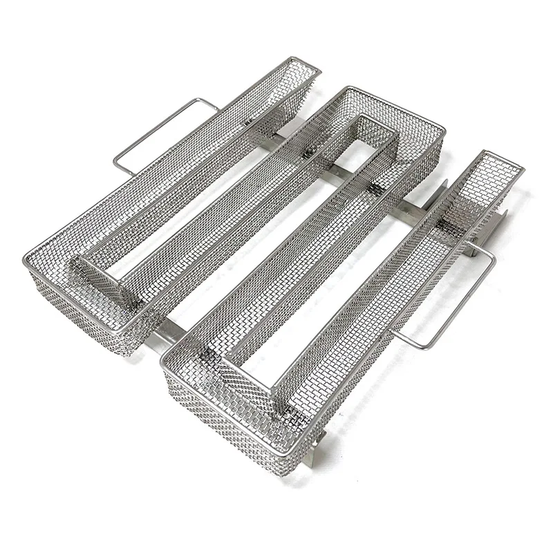 Steel Smoking Basket Bacon Cold Smoker Grill Net