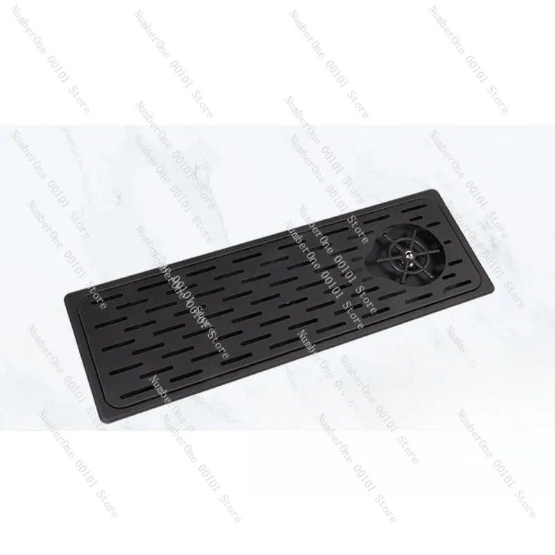 Stainless Steel Coffee Bar Cup Washer, Household Mini Embedded High Pressure Rinser with Faucet Drain Tray