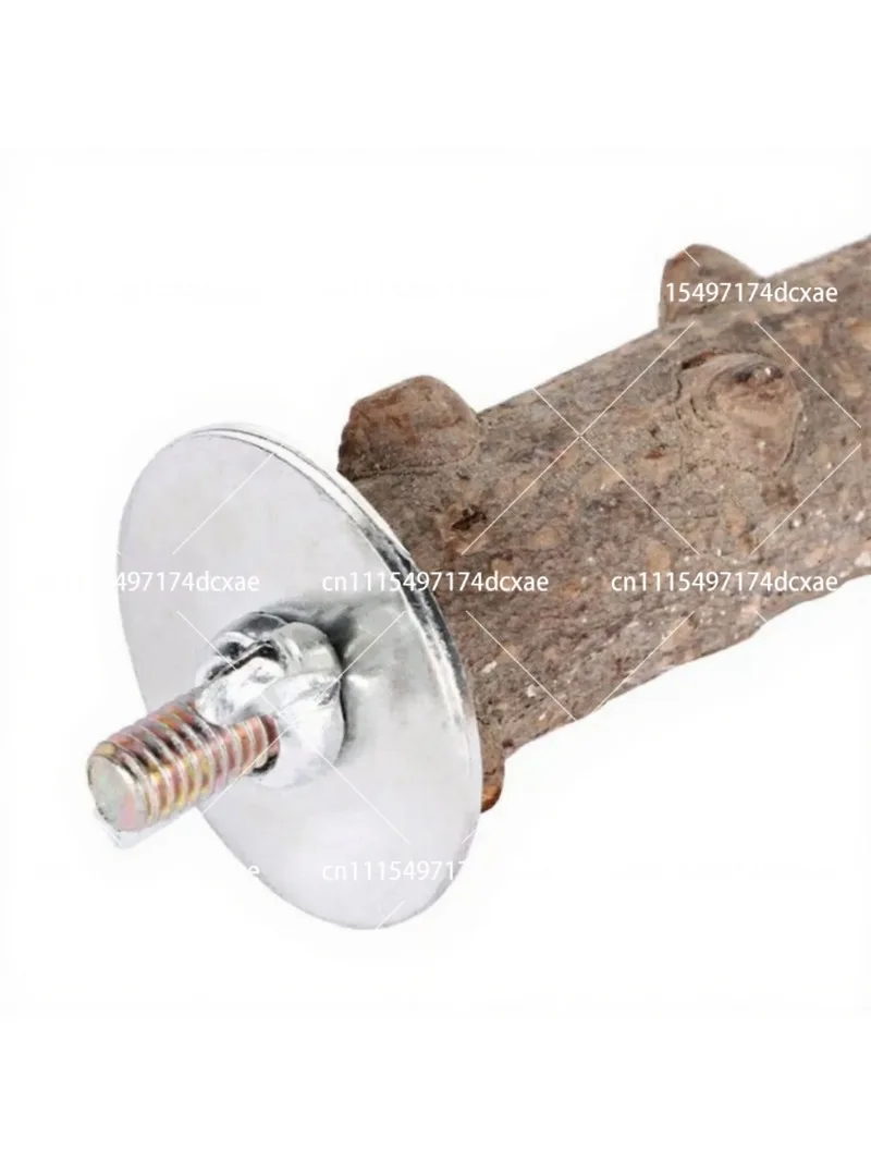 Natural Wooden Parrot Perch, Teeth Grinding Branch for Bird Hamster, Pet Cage Accessories Stand Holder