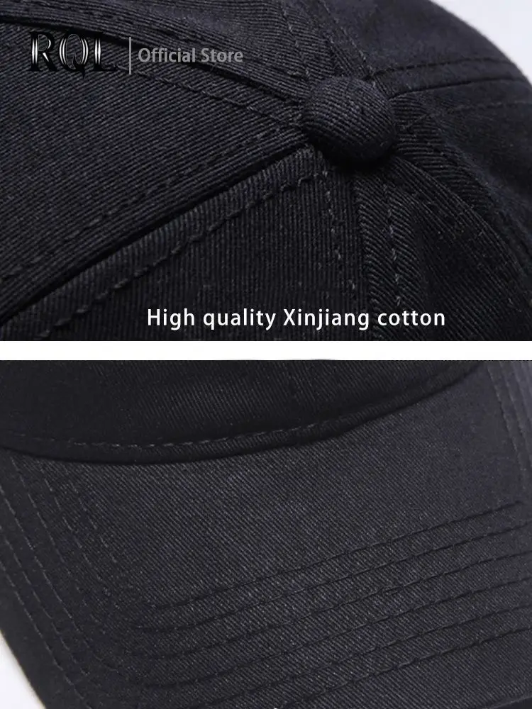 Men\'s  Baseball Cap Black Solid Color Trucker Hats For Men Women 2021 Cotton Hip Hop Unisex Luxury Brand  Adjustable Buckle