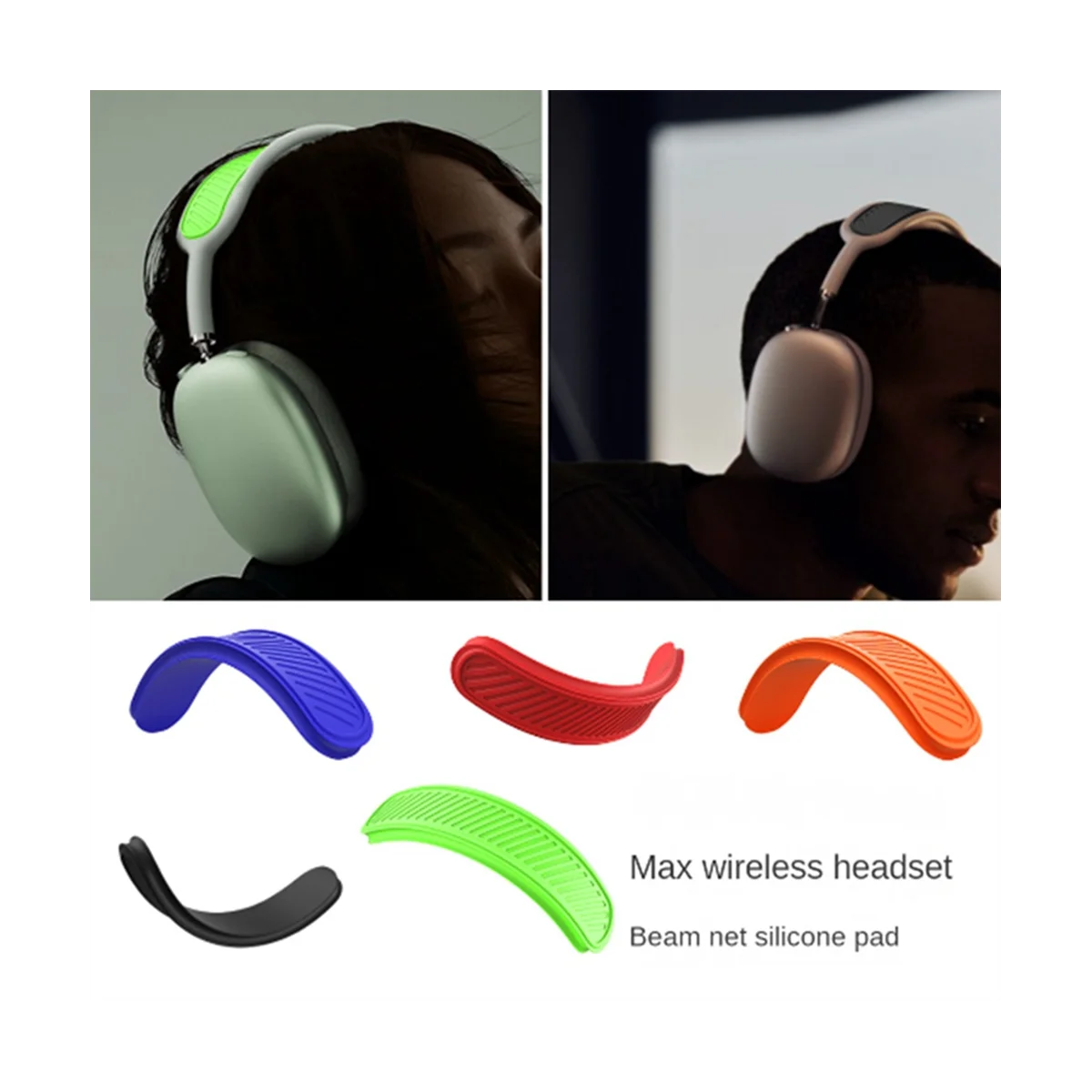 For Max Silicone Headband Cover Washable Cushion Case Multifunction Protective Cover,Red